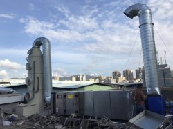 深圳塑胶厂喷漆废气处理工程完工